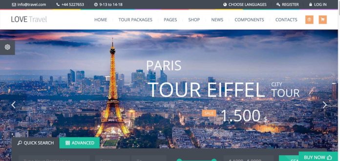 Love Travel-Top 15 website du lịch WordPress đẹp 2018