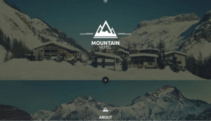 mẫu website khách sạn mountain