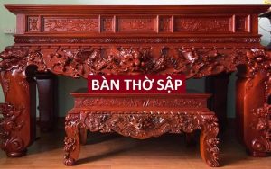 bàn thờ sập của Quang Minh