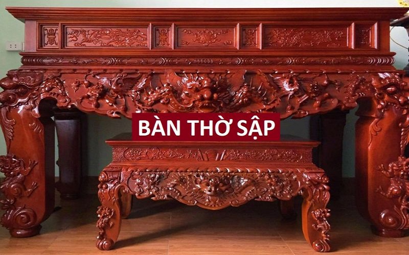 bàn thờ sập của Quang Minh