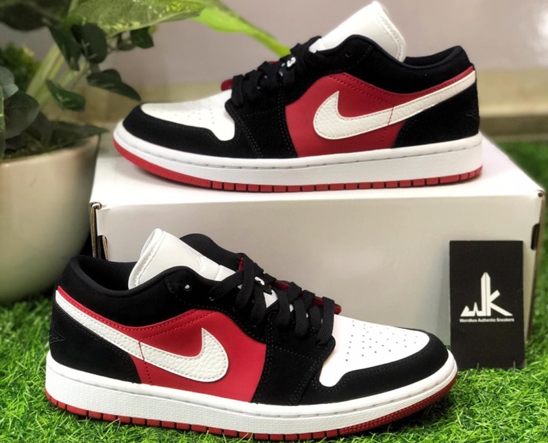 Mẫu Air Jordan 1 Low Black White Gym Red