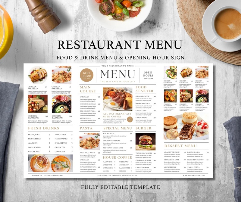 chất liệu in menu từ giấy cao cấp