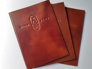 chất liệu da in menu