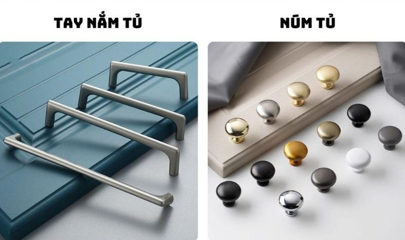Tay nắm và núm tủ