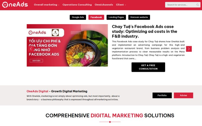 OneAds – Verified Facebook Ads account rental company in Vietnam
